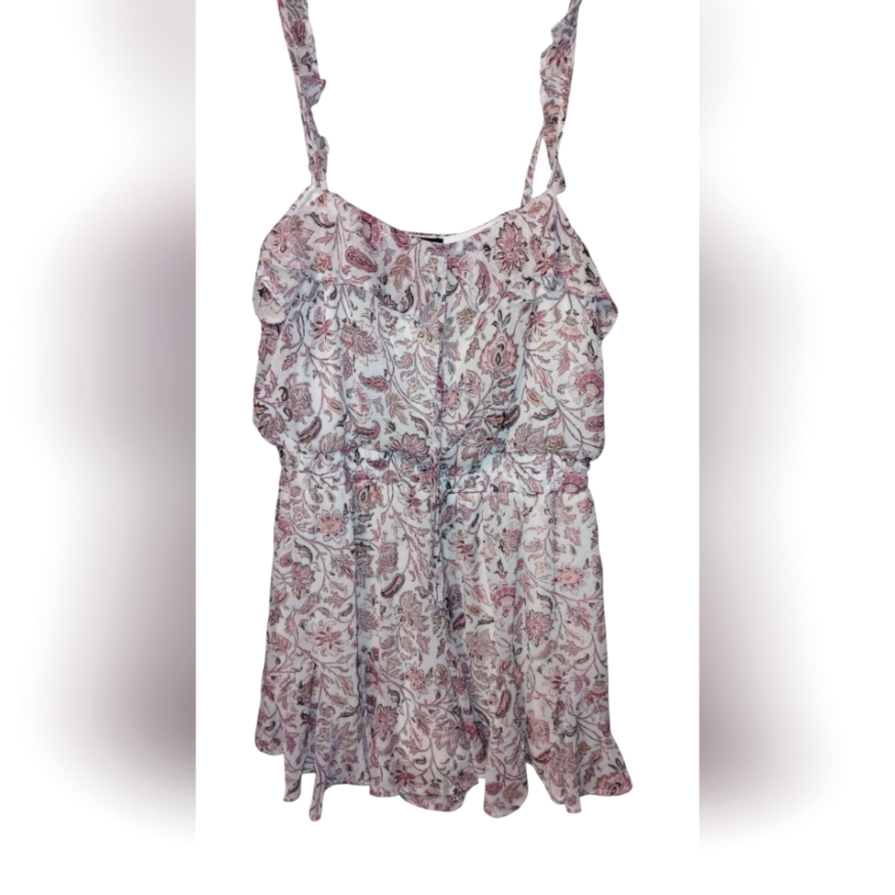 Floral Ruffle Romper- Trixxi Size M